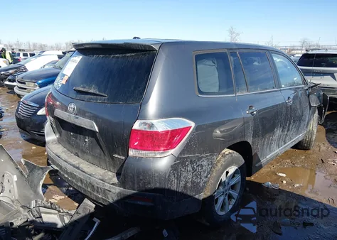 2012 Toyota Highlander Base V6 from USA, damaged, VIN 5TDBK3EH5CS170097